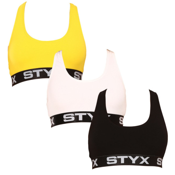 3PACK bh til kvinder Styx sport flerfarvet (3IP09018)