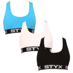 3PACK bh til kvinder Styx sport flerfarvet (3IP09019)