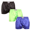 3PACK Boxershorts til mænd Styx klassisk gummi satin flerfarvet (3C06609)