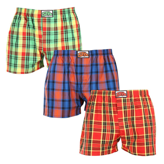 3PACK Boxershorts til mænd Styx classic elastic flerfarvet (3A100618)