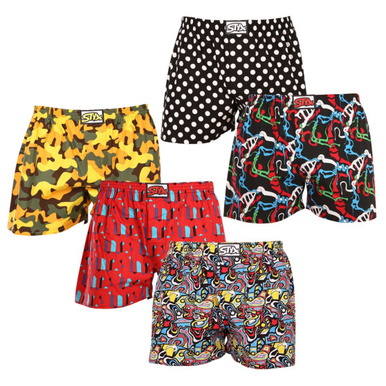 5PACK Boxershorts til mænd Styx art klassisk gummi flerfarvet (5A1174909)