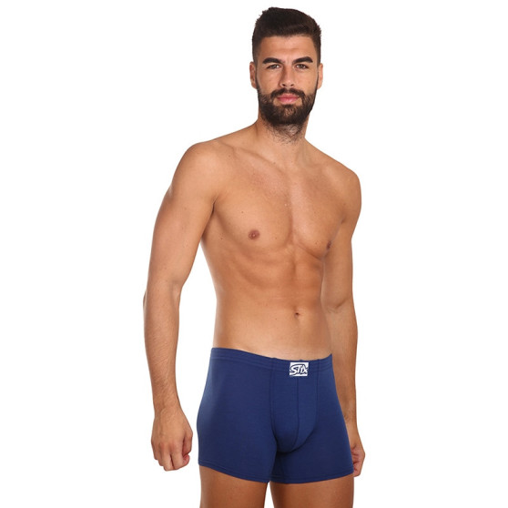 3PACK Boxershorts til mænd Styx lang klassisk elastik mørkeblå (3F0968)