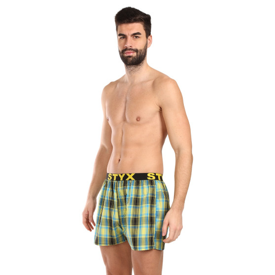 3PACK Boxershorts til mænd Styx sport elastik flerfarvet (3B102123)