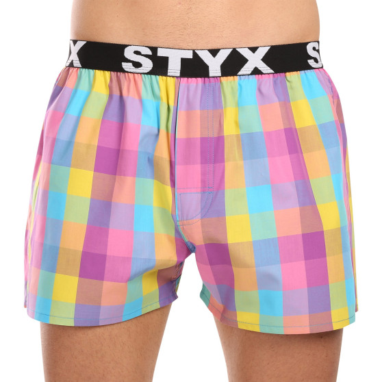 3PACK Boxershorts til mænd Styx sport elastik flerfarvet (3B102729)