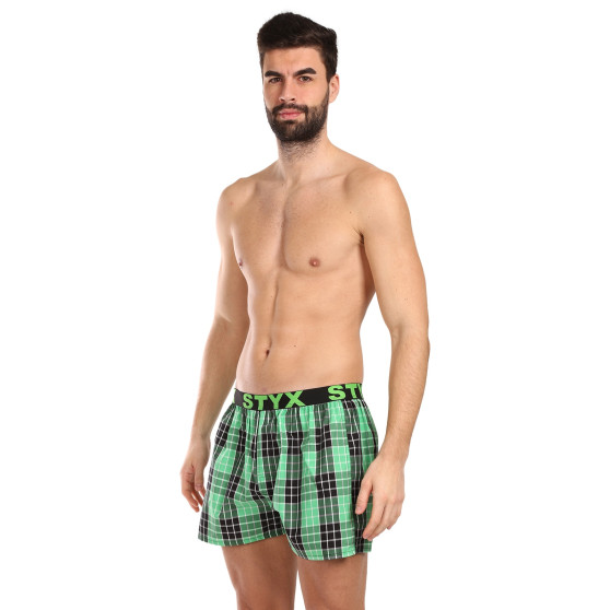 3PACK Boxershorts til mænd Styx sport elastik flerfarvet (3B102729)