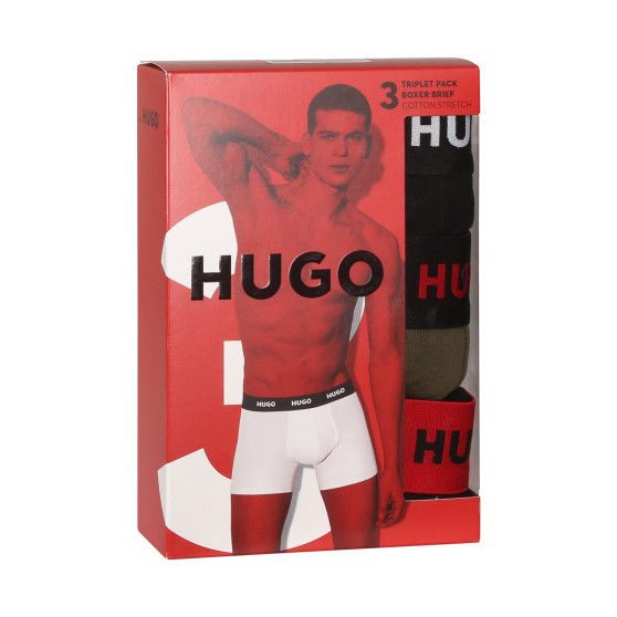 3PACK Boxershorts til mænd HUGO flerfarvet (50503079 972)