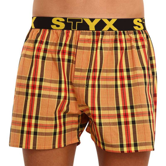 3PACK Boxershorts til mænd Styx sport elastik flerfarvet (3B092140)