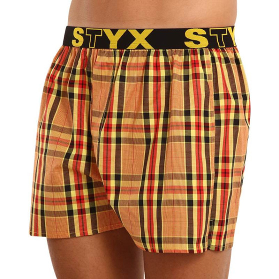 3PACK Boxershorts til mænd Styx sport elastik flerfarvet (3B092140)