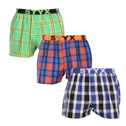 3PACK Boxershorts til mænd Styx sport elastik flerfarvet (3B100619)