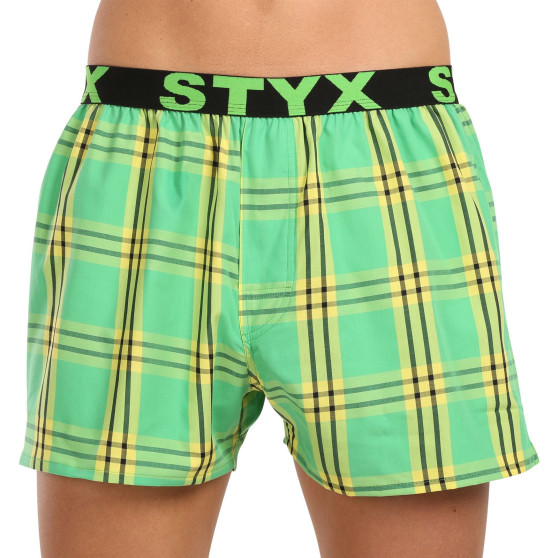 3PACK Boxershorts til mænd Styx sport elastik flerfarvet (3B100619)