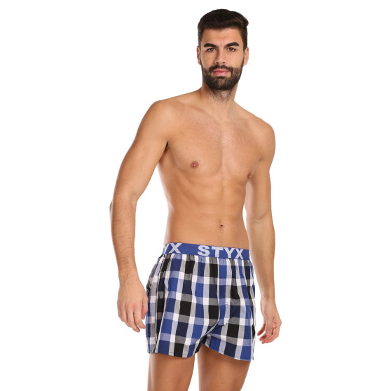 3PACK Boxershorts til mænd Styx sport elastik flerfarvet (3B100619)