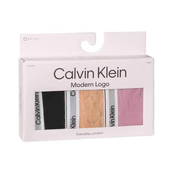 3PACK Brasilianske trusser til kvinder Calvin Klein flerfarvet (QD5068E-GP9)