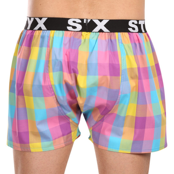 3PACK Boxershorts til mænd Styx sport elastik flerfarvet (3B102830)