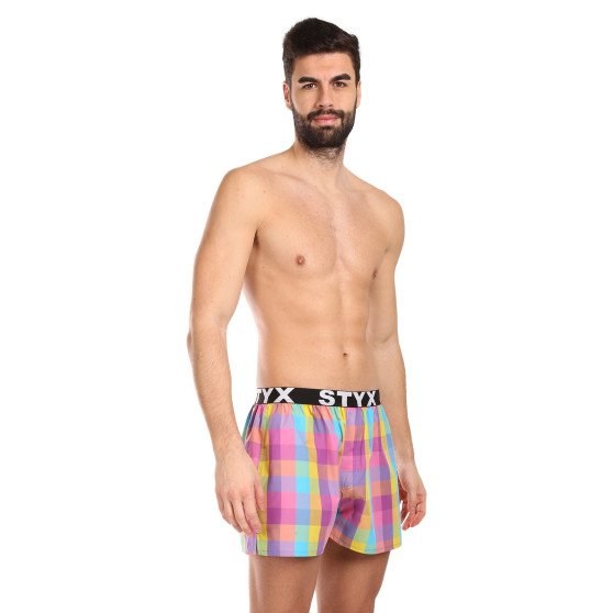 3PACK Boxershorts til mænd Styx sport elastik flerfarvet (3B102830)