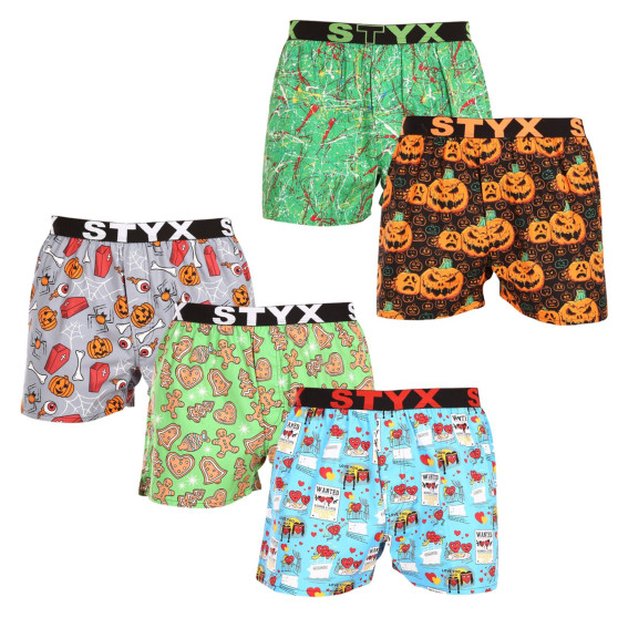 5PACK Boxershorts til mænd Styx art sports gummi flerfarvet (5B1332356)