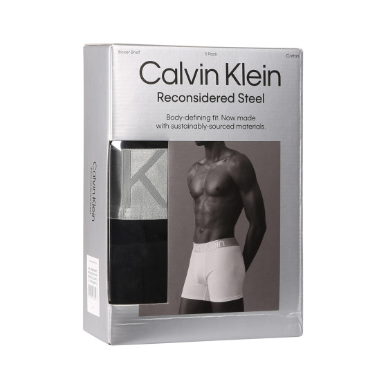 3PACK Boxershorts til mænd Calvin Klein sort (NB3131A-NC4)