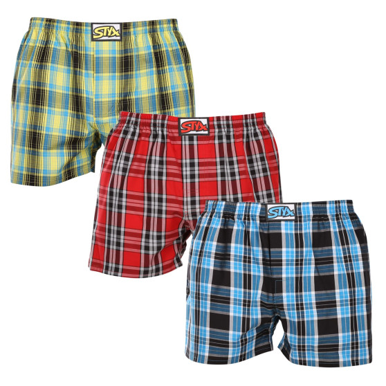 3PACK Boxershorts til mænd Styx classic elastic flerfarvet (3A102123)