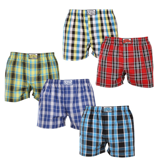 5PACK Boxershorts til mænd Styx classic elastic flerfarvet (5A102125)