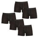 5PACK Boxershorts til mænd Nedeto overstørrelse sort (5NBX001)