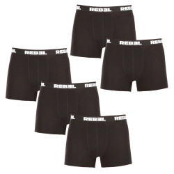 5PACK Boxershorts til mænd Nedeto Rebel sort (5NBR001)