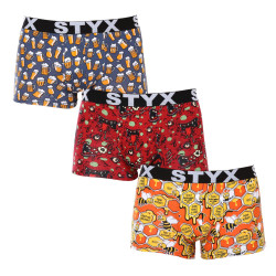 3PACK Boxershorts til mænd Styx art sports gummi flerfarvet (3G13714)