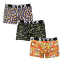 3PACK Boxershorts til mænd Styx art sports gummi flerfarvet (3G13724)