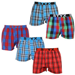 5PACK Boxershorts til mænd Styx sport elastik flerfarvet (5B093120)