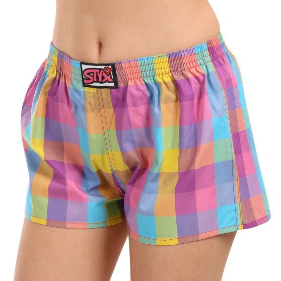 Dameshorts Styx klassisk gummi flerfarvet (K1028)