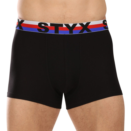 3PACK Boxershorts til mænd Styx sport gummi sort tricolour (3G1960)