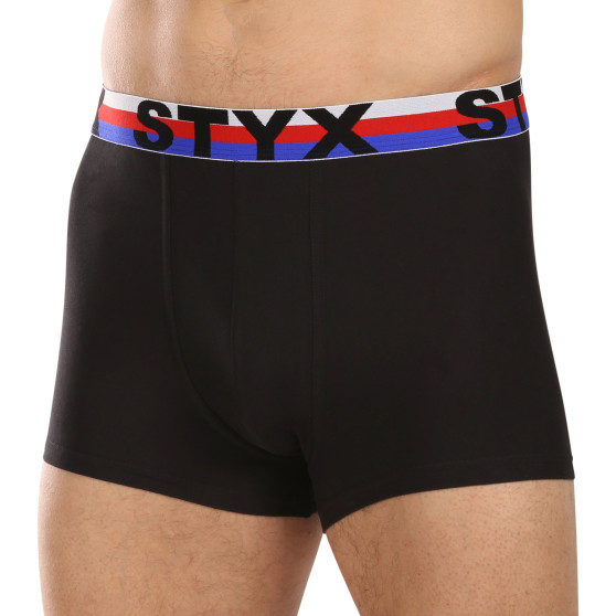 3PACK Boxershorts til mænd Styx sport gummi sort tricolour (3G1960)