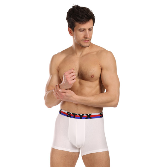 3PACK Boxershorts til mænd Styx sport gummi hvid tricolour (3G2061)