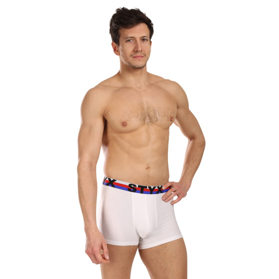 3PACK Boxershorts til mænd Styx sport gummi hvid tricolour (3G2061)