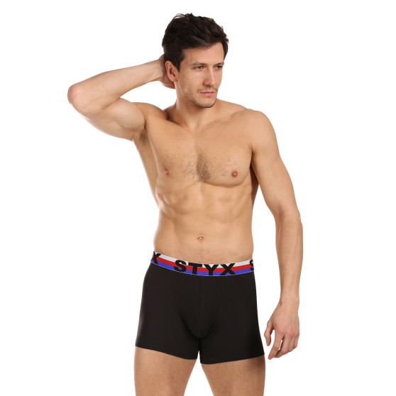 3PACK Boxershorts til mænd Styx lang sportselastik flerfarvet tricolour (3U19001)