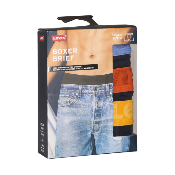 3PACK Boxershorts til mænd Levis flerfarvet (905045001 024)