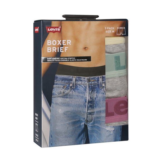 3PACK Boxershorts til mænd Levis flerfarvet (905045001 025)