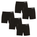 5PACK Boxershorts til mænd Nedeto sømløs bambus sort (5NDTB001S)