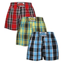 3PACK Børneshorts Styx klassisk elastik flerfarvet (3J102123)