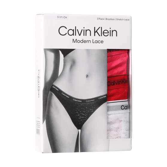 3PACK Brasilianske trusser til kvinder Calvin Klein flerfarvet (QD5225E-NPC)