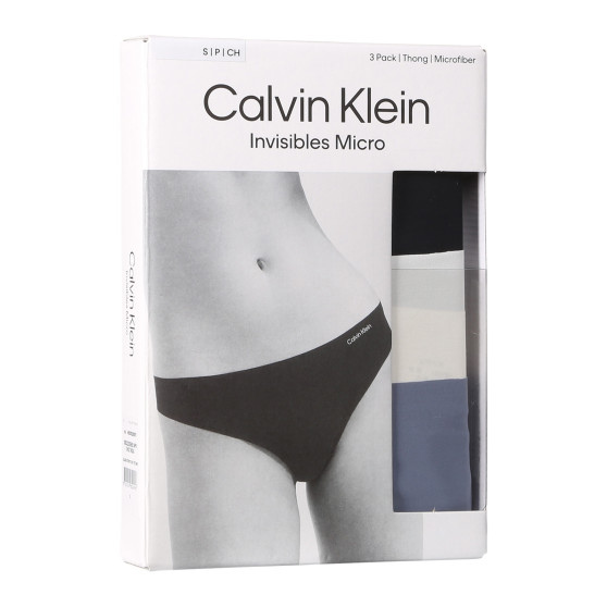 3PACK G-streng til kvinder Calvin Klein sømløs flerfarvet (QD3558E-NP0)