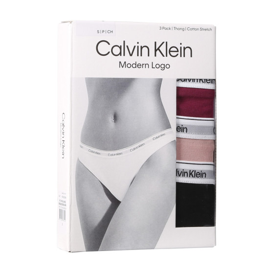 3PACK G-streng til kvinder Calvin Klein flerfarvet (QD5209E-NP6)