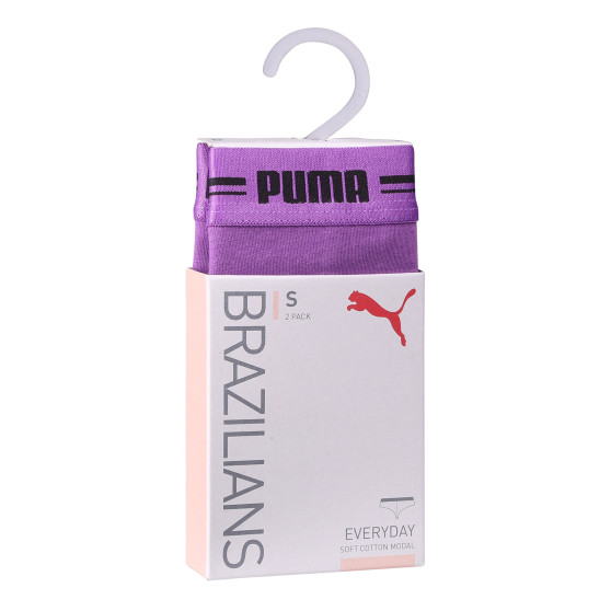 2PACK Brasilianske trusser til kvinder Puma lilla (603043001 020)