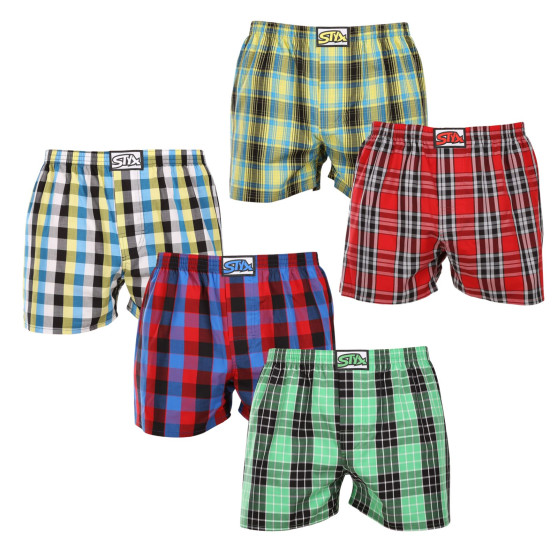 5PACK Boxershorts til mænd Styx classic elastic flerfarvet (5A102129)