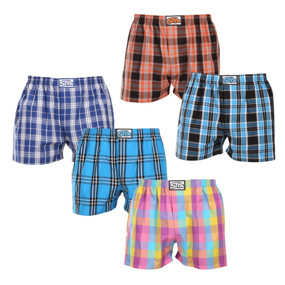 5PACK Boxershorts til mænd Styx classic elastic flerfarvet (5A102230)