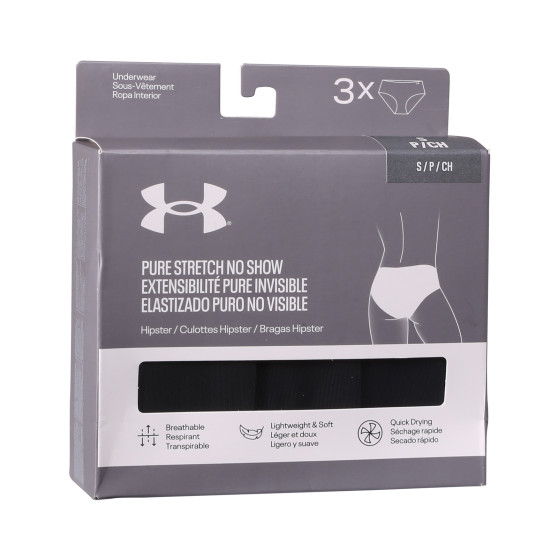 3PACK Dametrusser Under Armour sort (1383895 001)