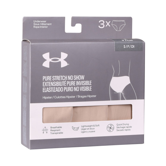 3PACK Dametrusser Under Armour beige (1383895 500)