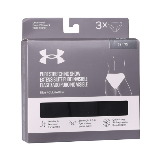 3PACK Dametrusser Under Armour sort (1383897 001)