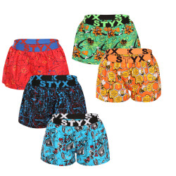 5PACK Dameshorts Styx art sports gummi flerfarvet (5T1367834)