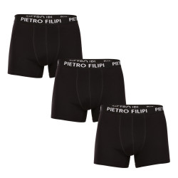 3PACK Boxershorts til mænd Pietro Filipi sort (3BCL002)