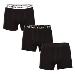 3PACK Boxershorts til mænd Pietro Filipi sort (3BCL004)