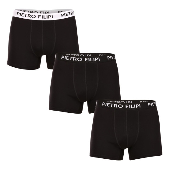 3PACK Boxershorts til mænd Pietro Filipi sort (3BCL006)